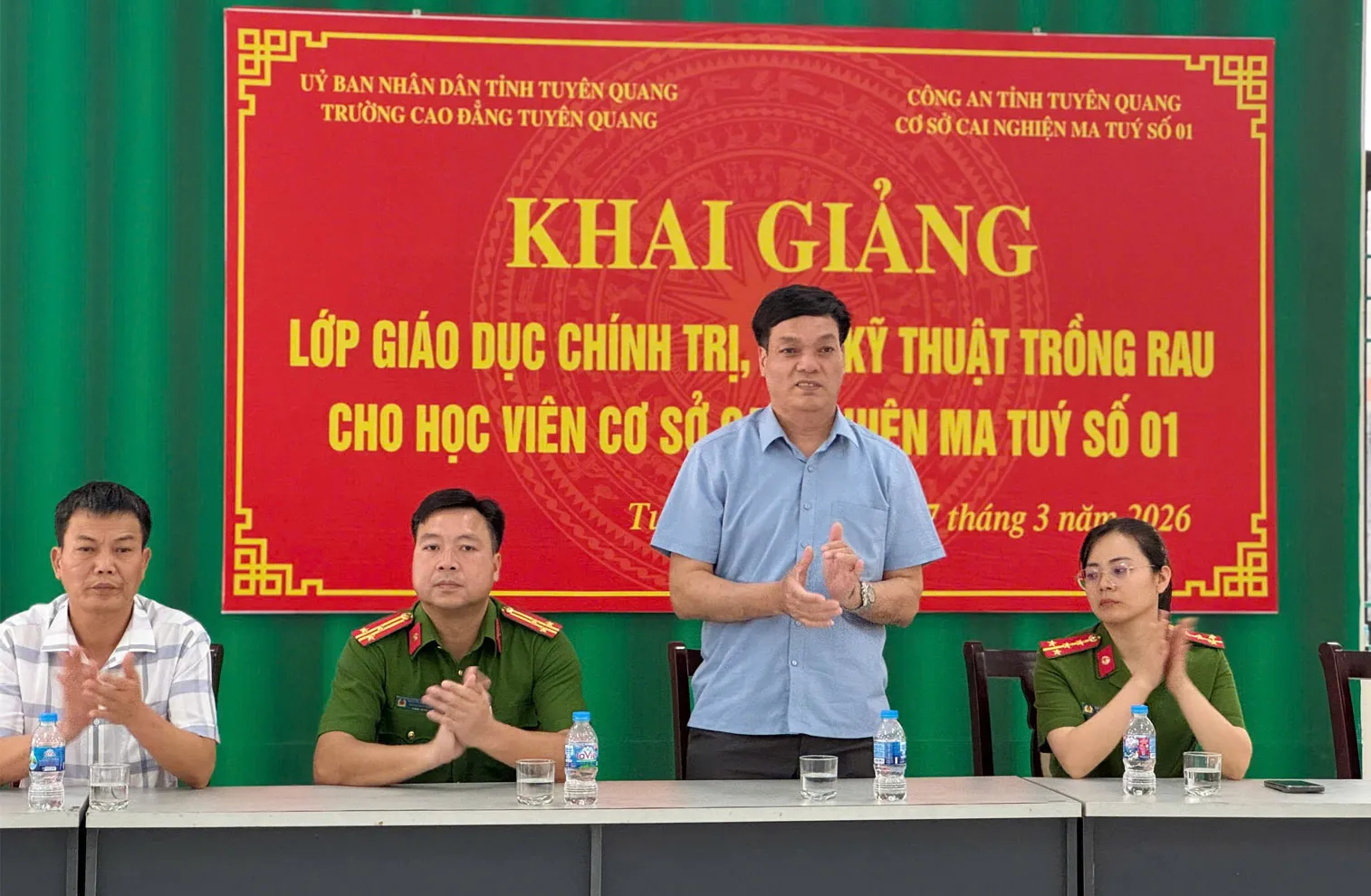 Thumbnail Khai giảng lớp giáo dục chính trị và đào tạo nghề cho học viên cơ sở cai nghiện số 1