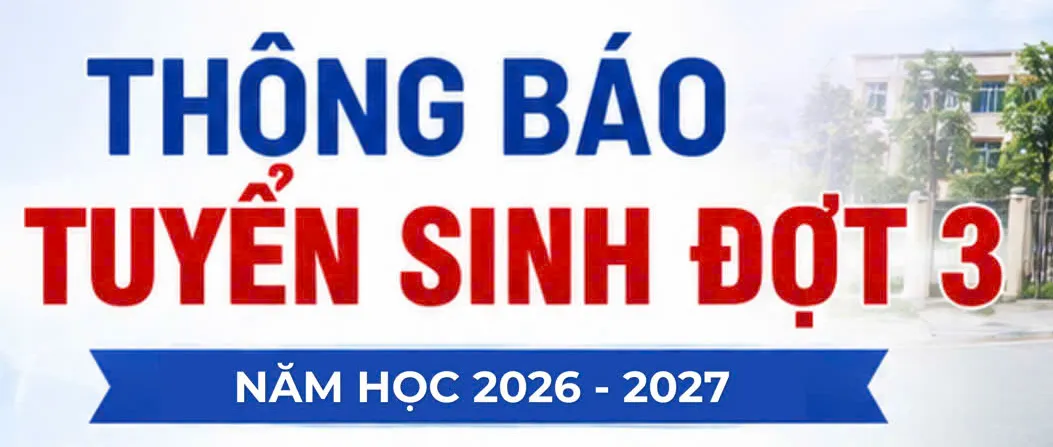 Thumbnail Thông báo tuyển sinh đợt 3 năm 2026
